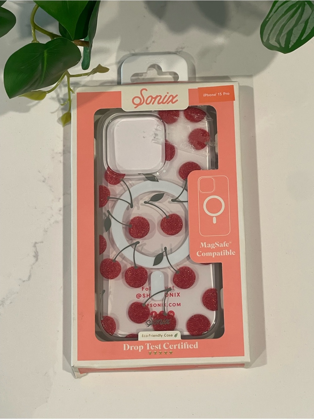 Sonix iPhone 15 Pro MagSafe Compatible Cherry Clear Phone Case - Red